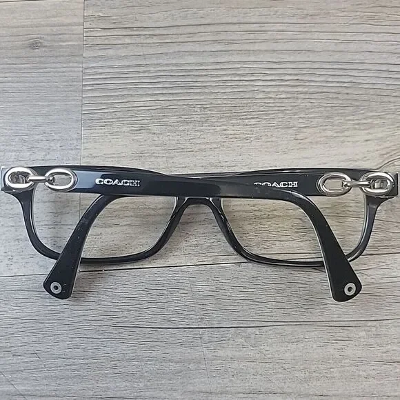 Coach HC 6052 5214 Fannie Black White Sig C Eyeglasses FRAMES ONLY 52-16-135 - Picture 9 of 12